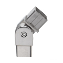 Square stainless steel railing pipe connector